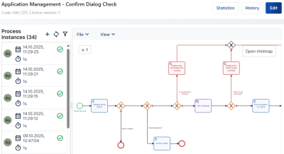 Screenshot von einem Workflow