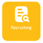 Gelbes Icon "Recruiting"